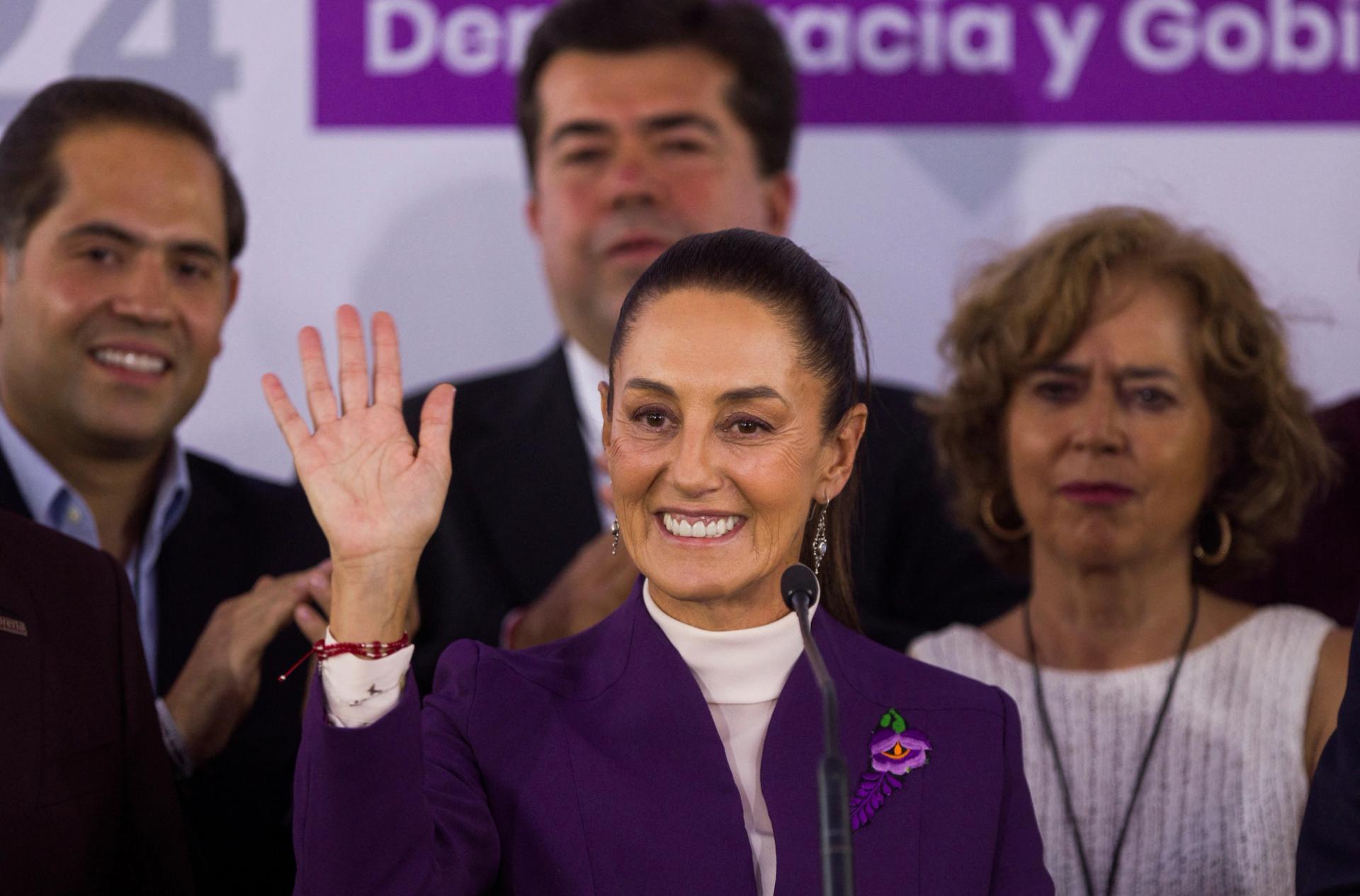 Presidential candidate of the ruling MORENA party Claudia Sheinbaum.
