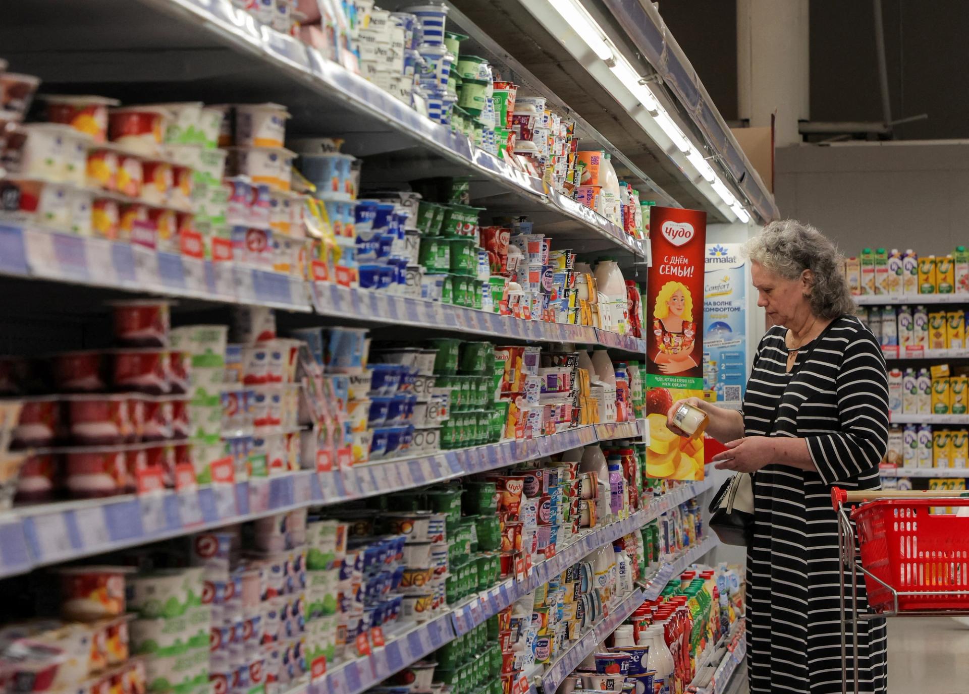 Woman in a grocery store.