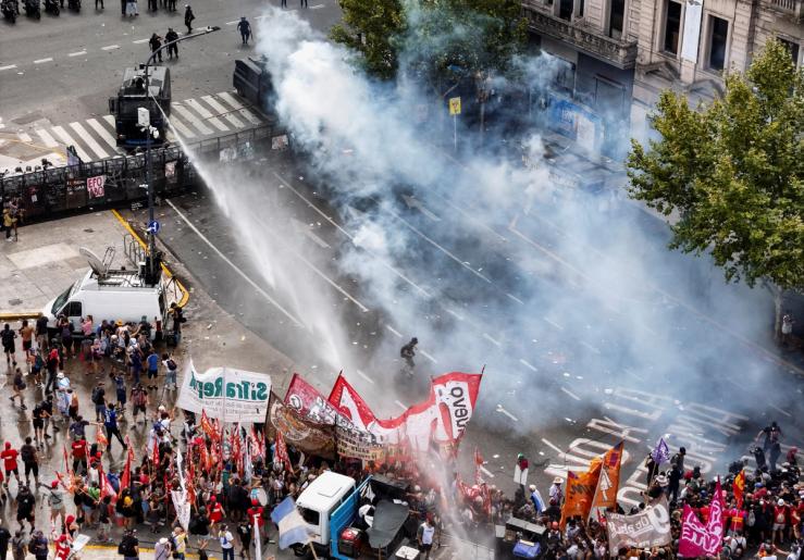 Protest against Argentina’s labor reforms.