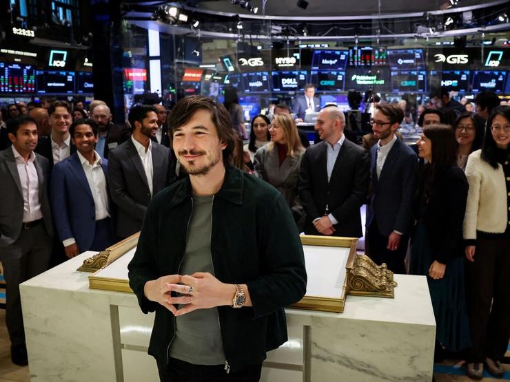 Vlad Tenev, CEO and co-founder of Robinhood at the New York Stock Exchange.