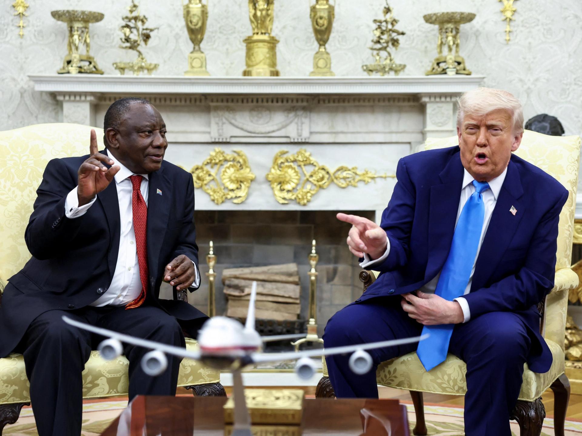 Donald Trump and South African President Cyril Ramaphosa