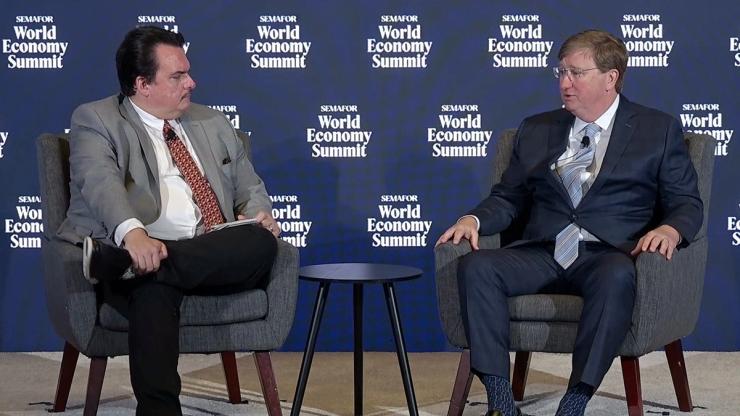 Tate Reeves on stage.