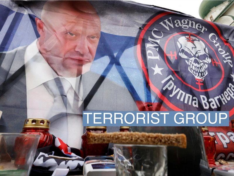A view shows a makeshift memorial for Yevgeny Prigozhin, head of the Wagner mercenary group, and Dmitry Utkin, the group commander, in Moscow, Russia August 29, 2023. REUTERS/Maxim Shemetov