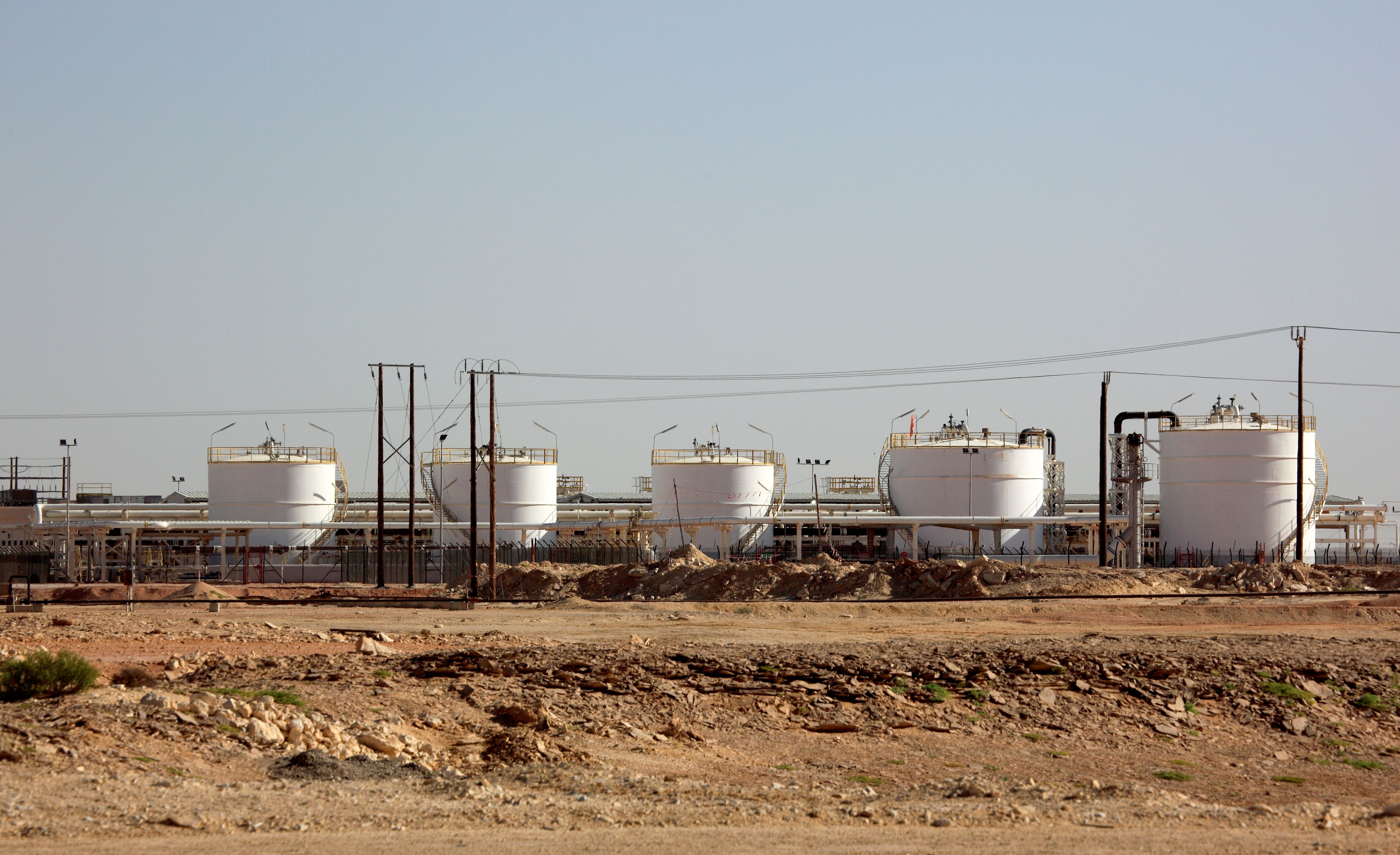 Natural gas facility, Oman.