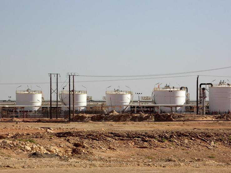 Natural gas facility, Oman.