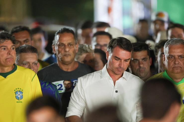 Brazilian presidential candidate Flavio Bolsonaro after losing the presidential election in Brazil, Oct. 25, 2026