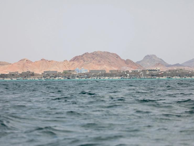 A view of a village on the coast of Bab el-Mandeb, Yemen