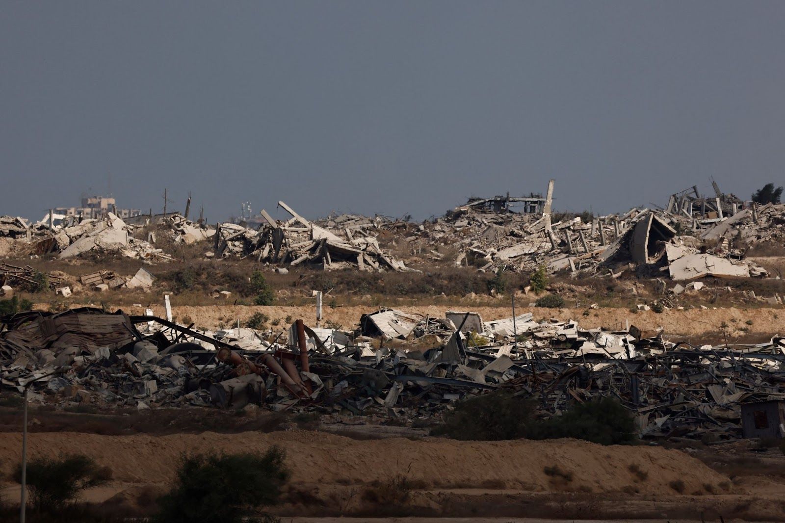 Destroyed buildings in Gaza. 