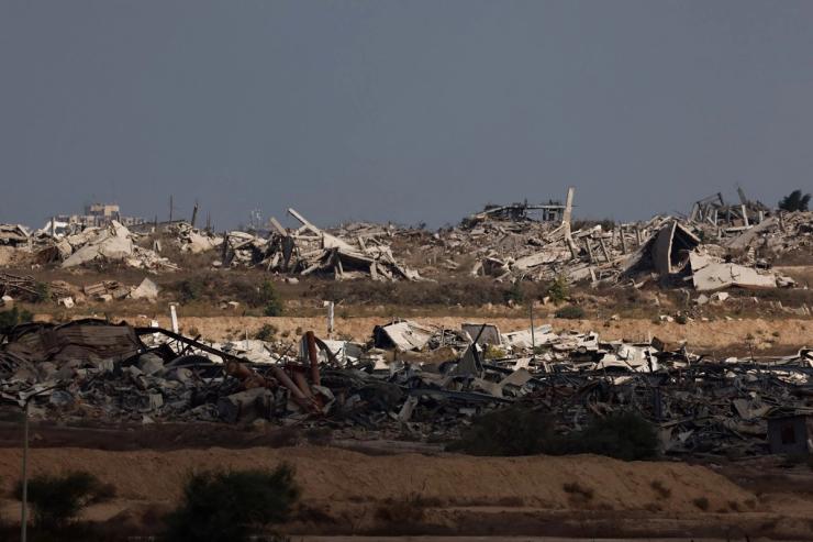 Destroyed buildings in Gaza.