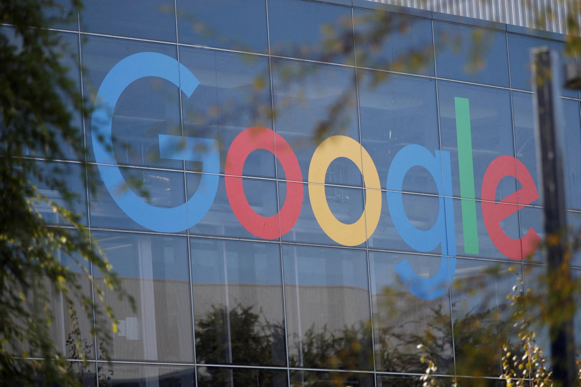 A Google logo. 