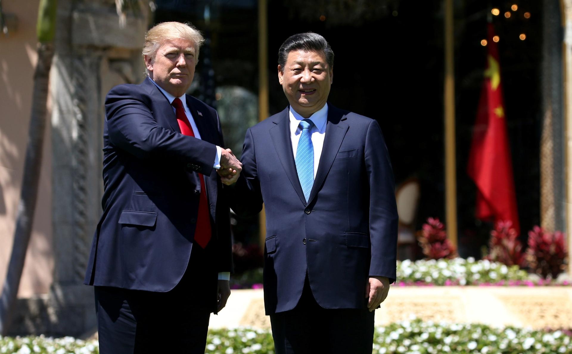 Donald Trump and Xi Jinping in 2017.