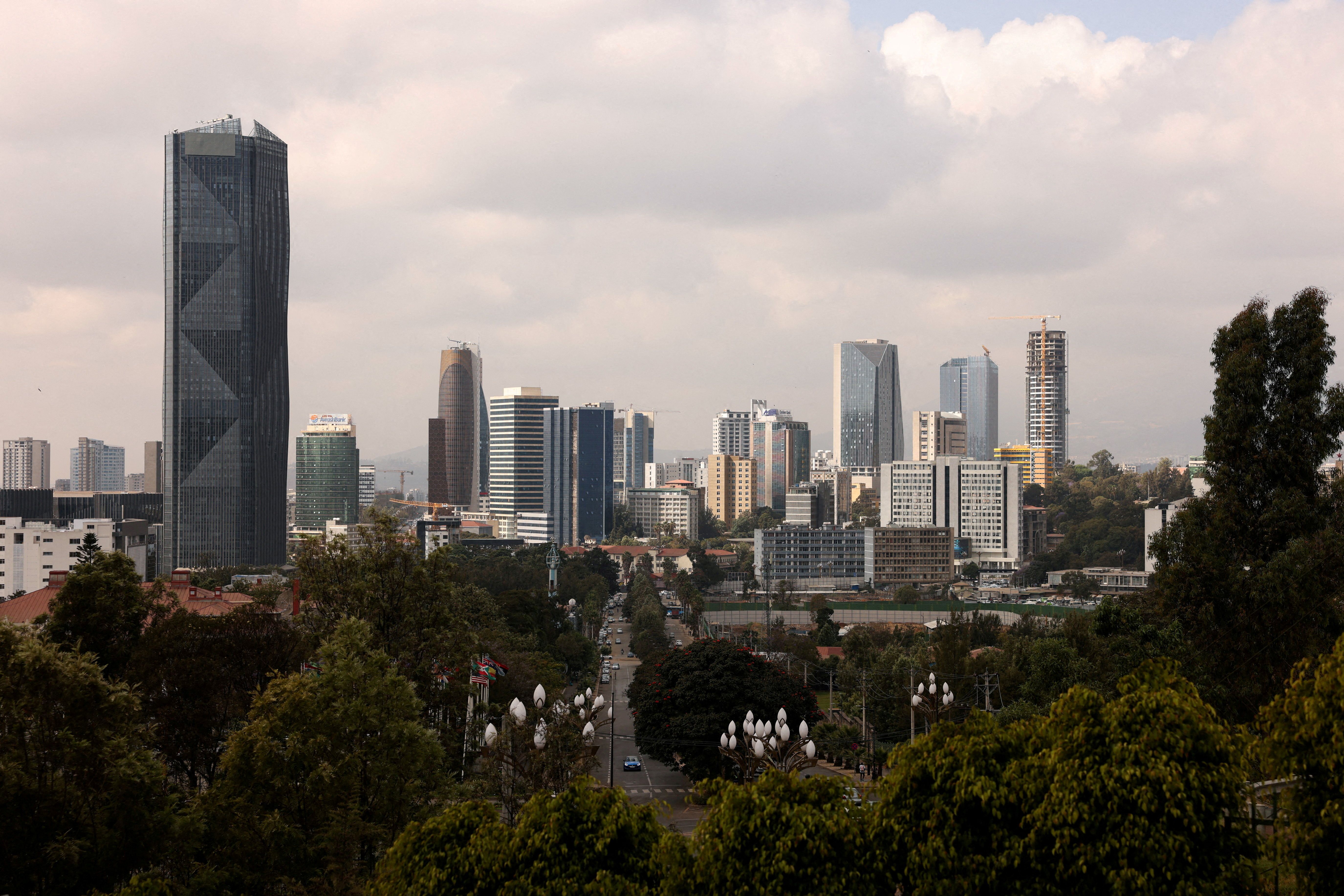 A general view of the cityscape of Addis Ababa, Ethiopia.