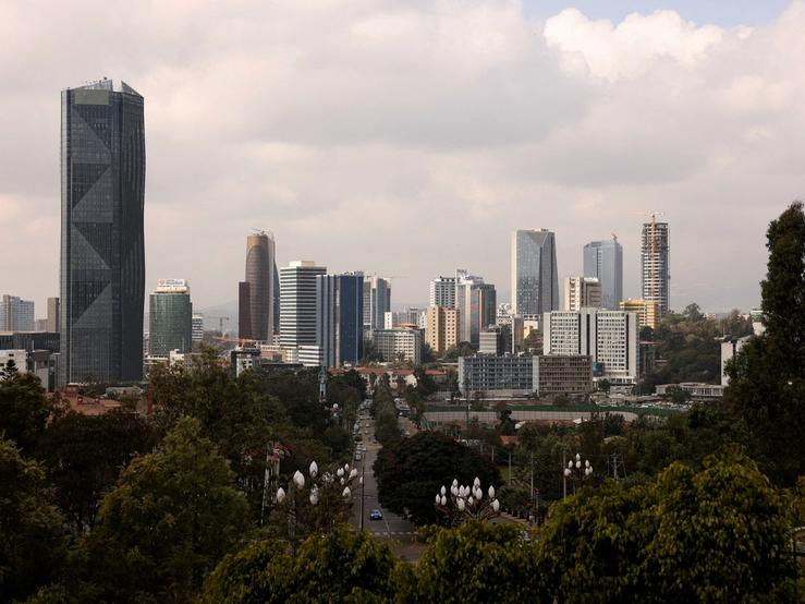 A general view of the cityscape of Addis Ababa, Ethiopia.