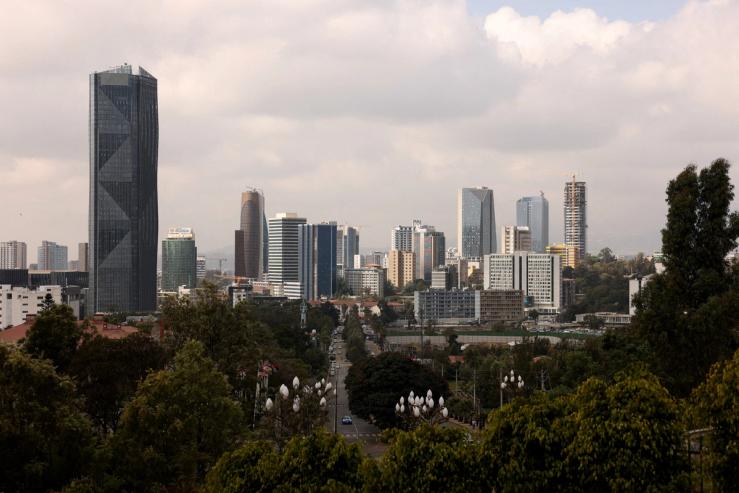 A general view of the cityscape of Addis Ababa, Ethiopia.