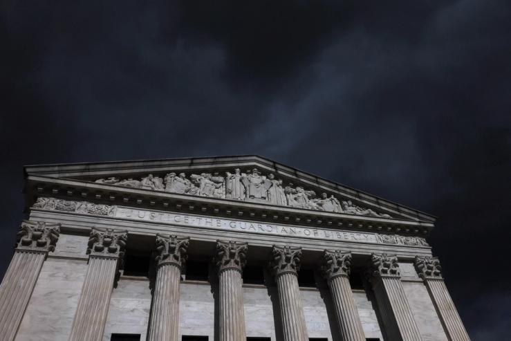 general view of the U.S. Supreme Court as justices issue rulings in pending cases on the final day of the court’s term in Washington, D.C. on July 1, 2024