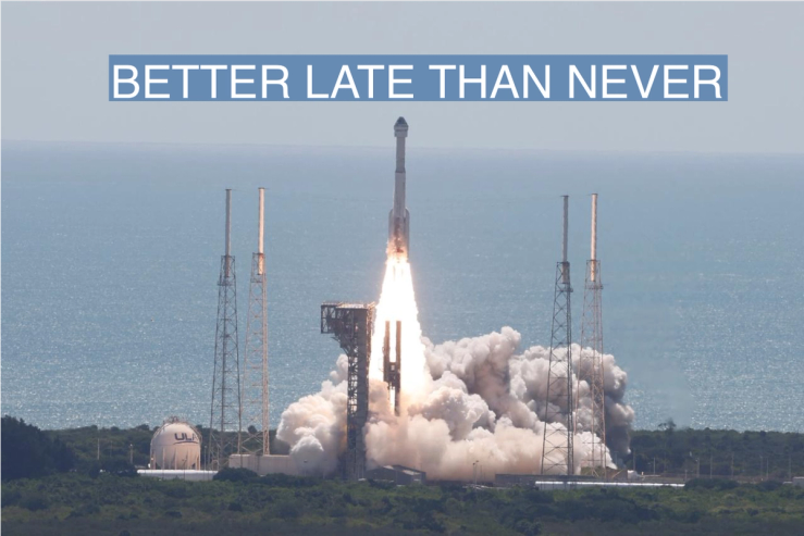 Starliner taking off.