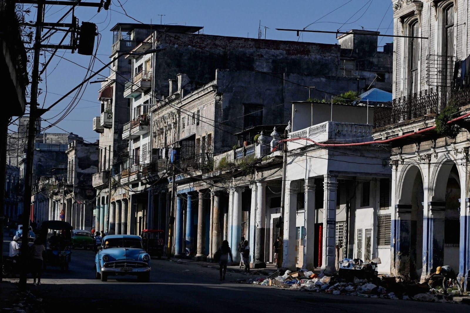 Rubbish piling up in Havana. 