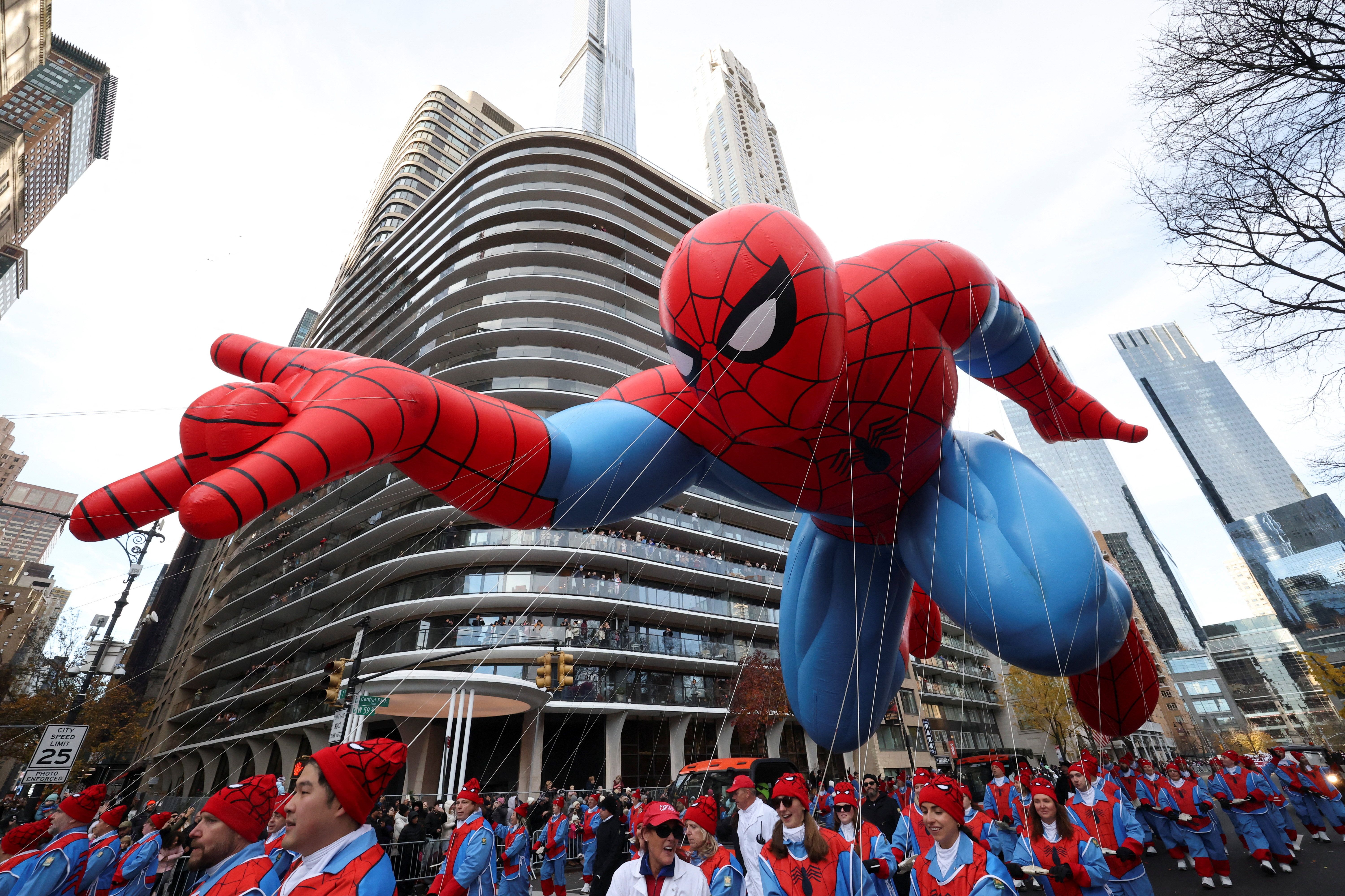 Spider-Man float during the Macy’s Thanksgiving parade 