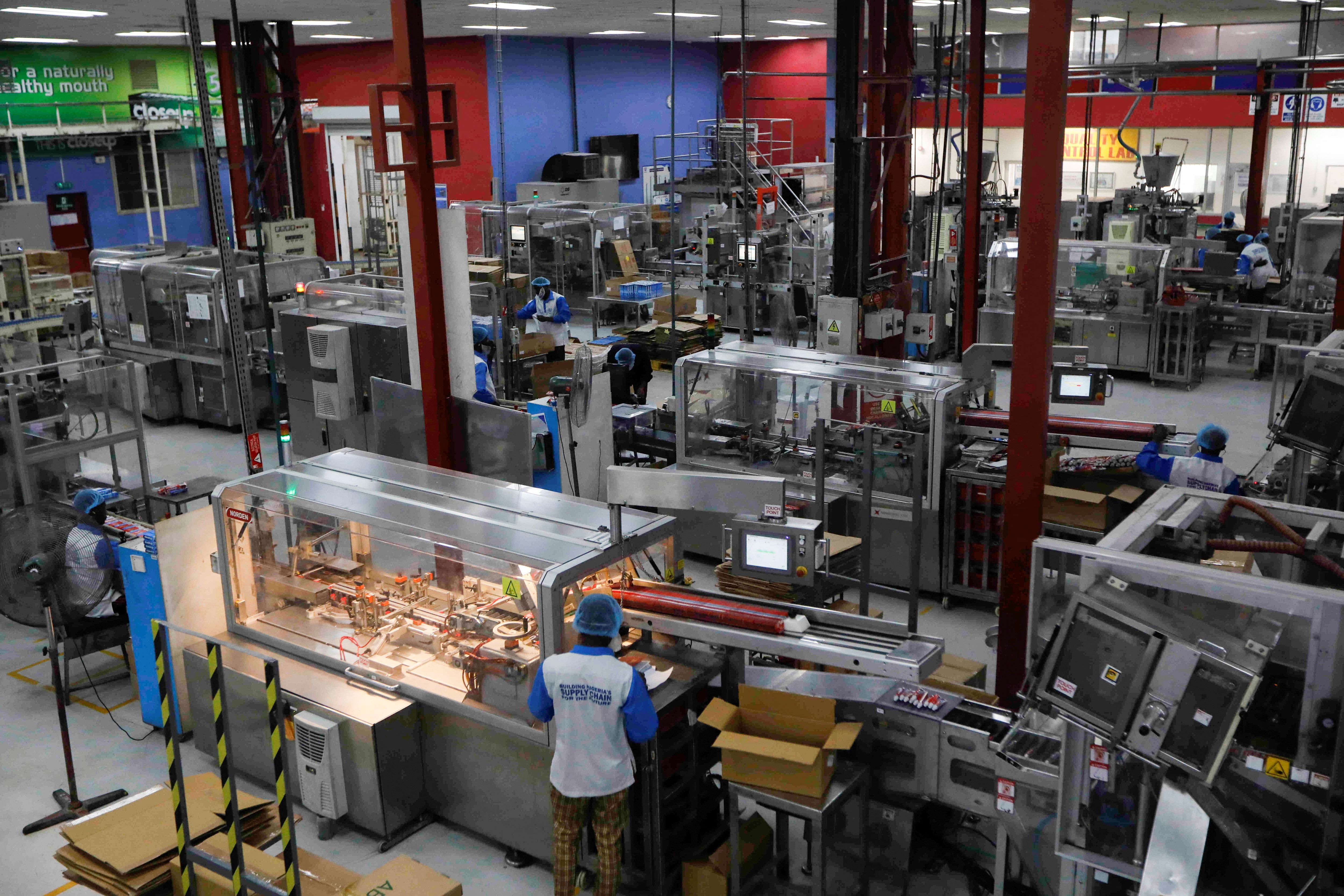 The Unilever factory floor in Lagos.