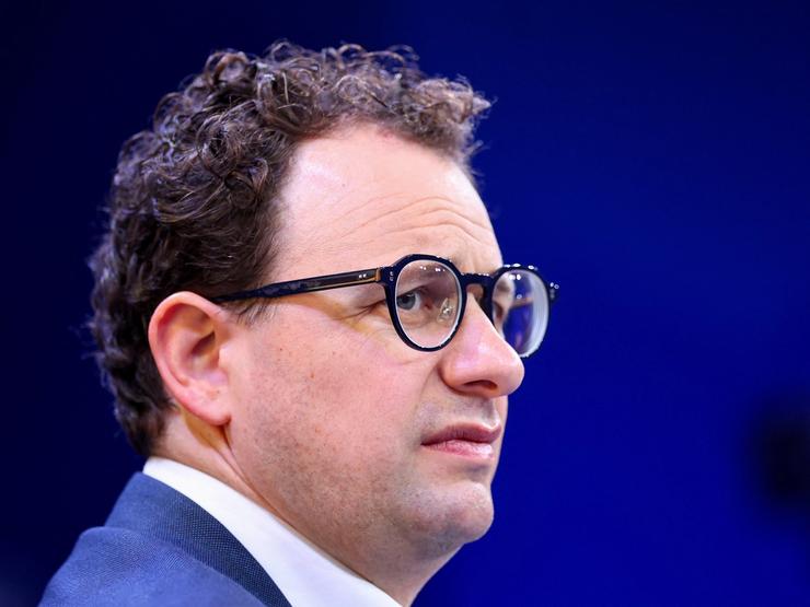 CEO and Co-Founder of Anthropic Dario Amodei looks on during the 56th annual World Economic Forum (WEF) meeting in Davos, Switzerland.
