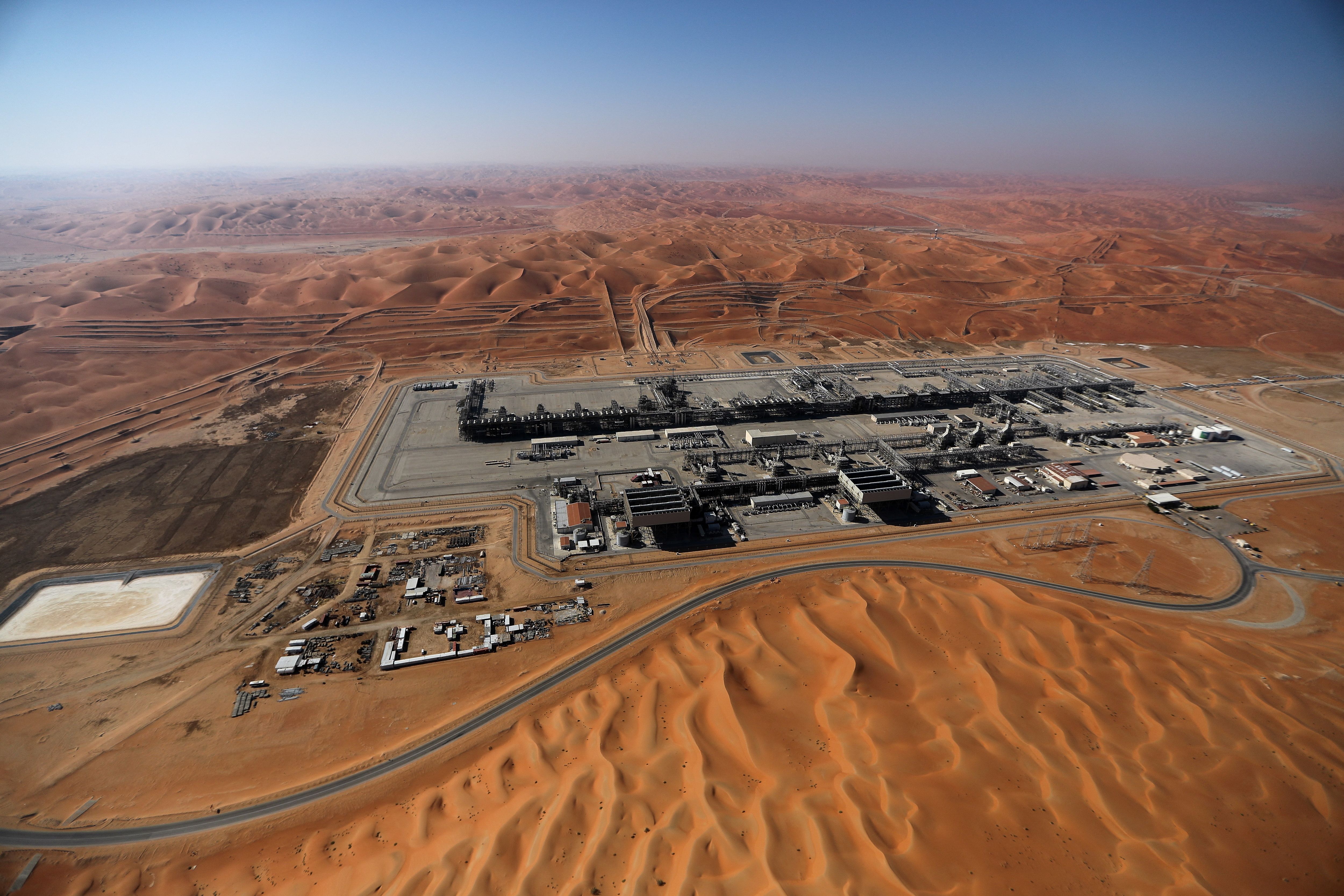 General view of Aramco’s oil field in the Empty Quarter
