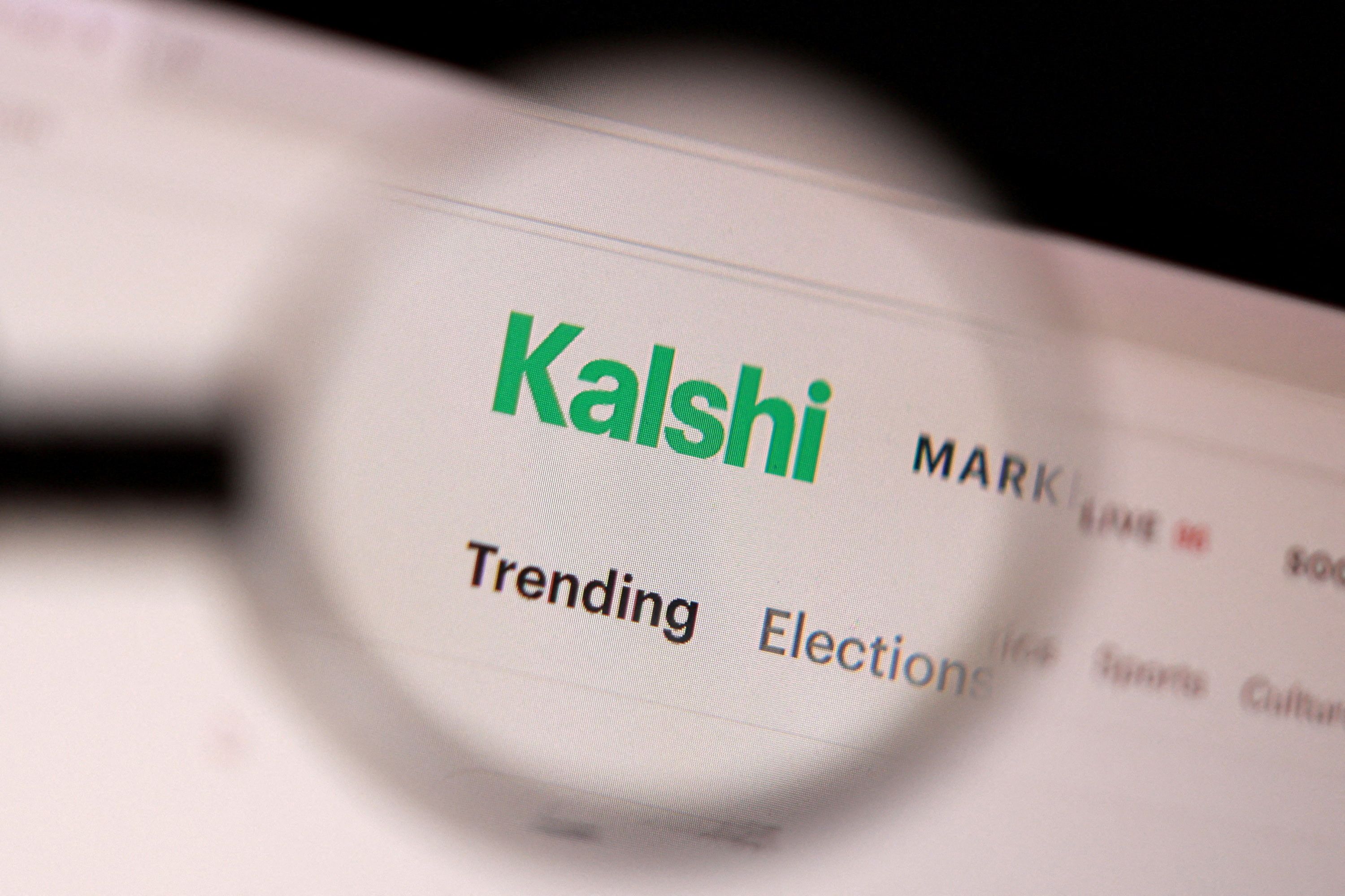Kalshi logo in web illustration