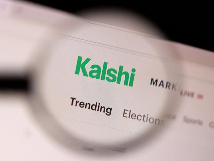 Kalshi logo in web illustration