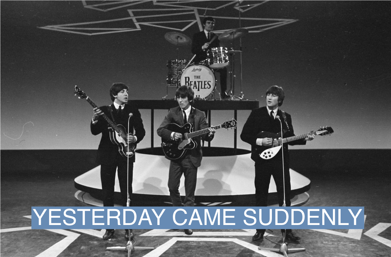 The Beatles perform on television in Treslong, the Netherlands, June 5, 1964.