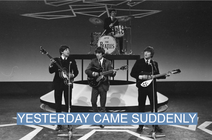 The Beatles perform on television in Treslong, the Netherlands, June 5, 1964.