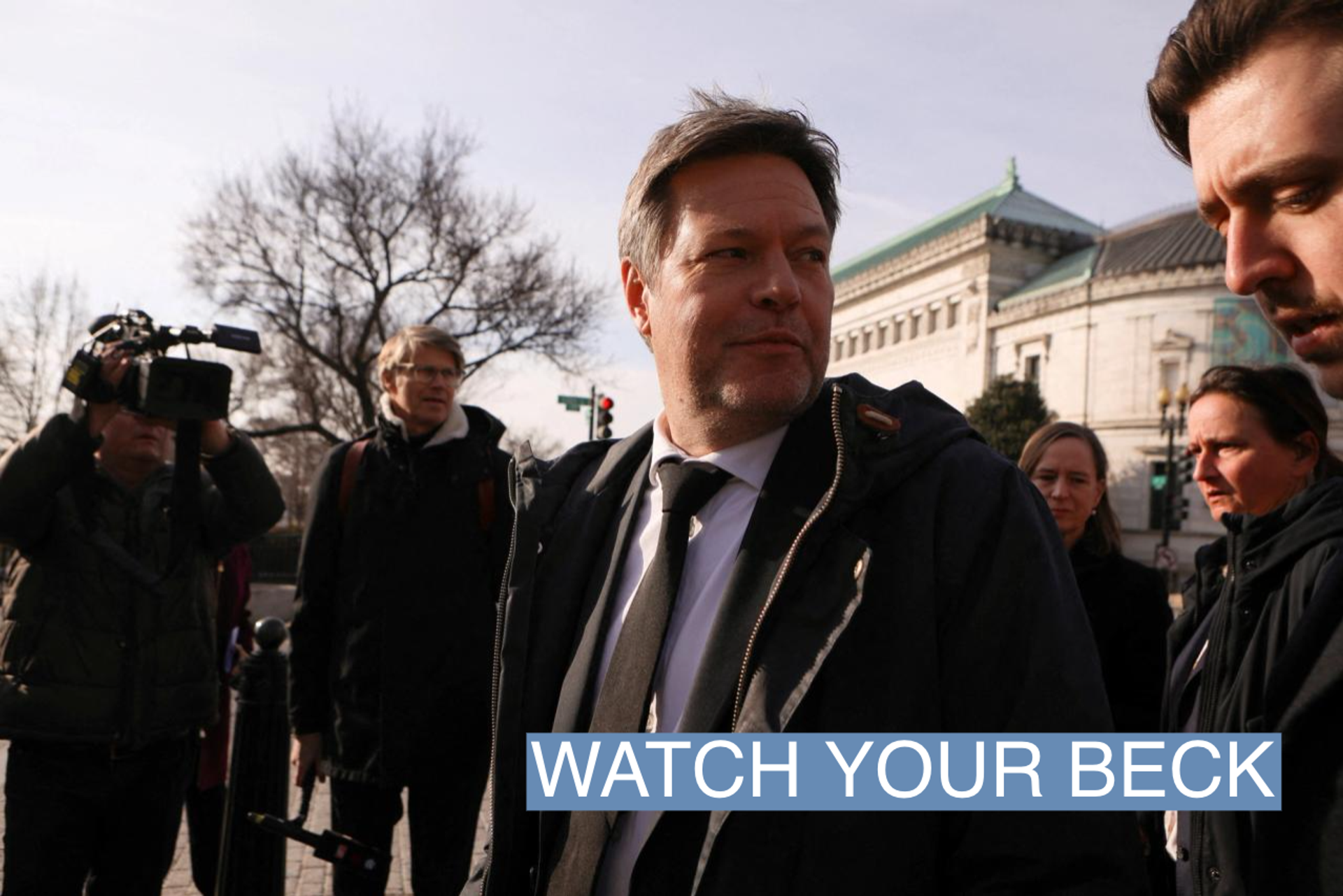 German economic minister Robert Habeck during his visit to Washington D.C.