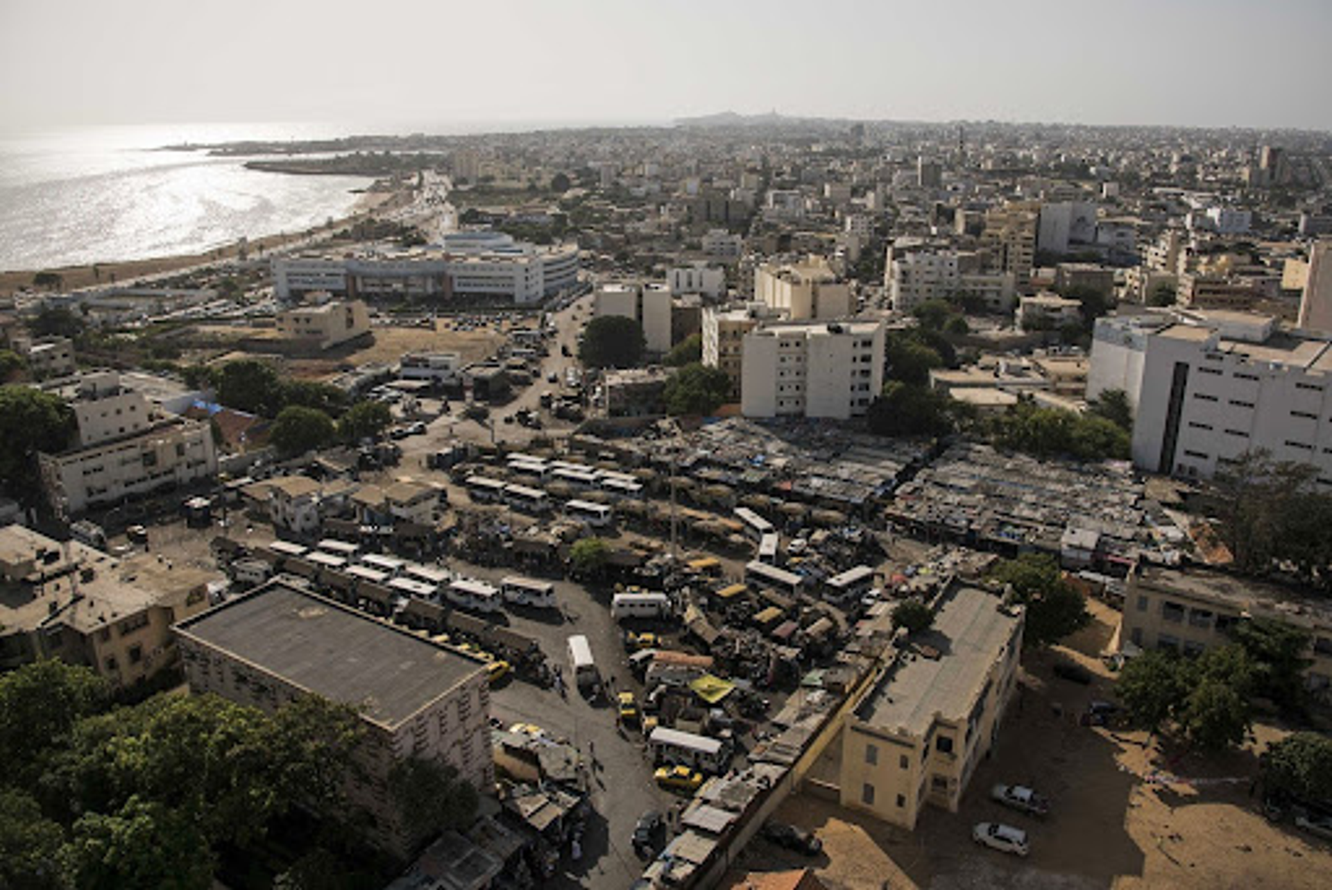 The skyline in Dakar, Senegal