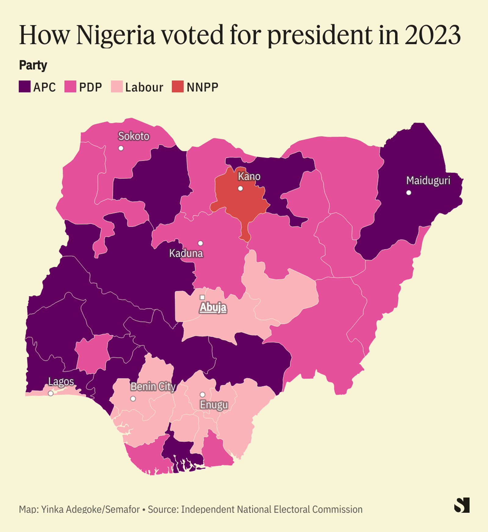 Nigeria election sees Tinubu win presidency Semafor