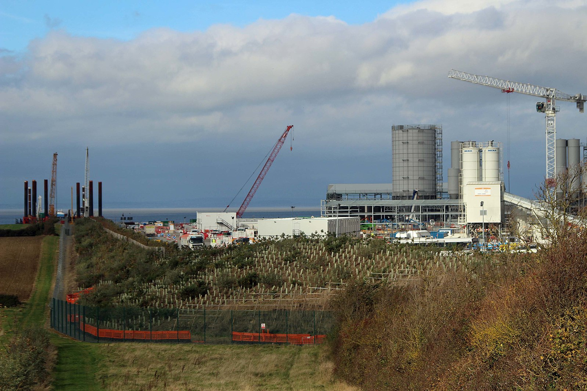 Hinkley Point C nuclear power plant under construction