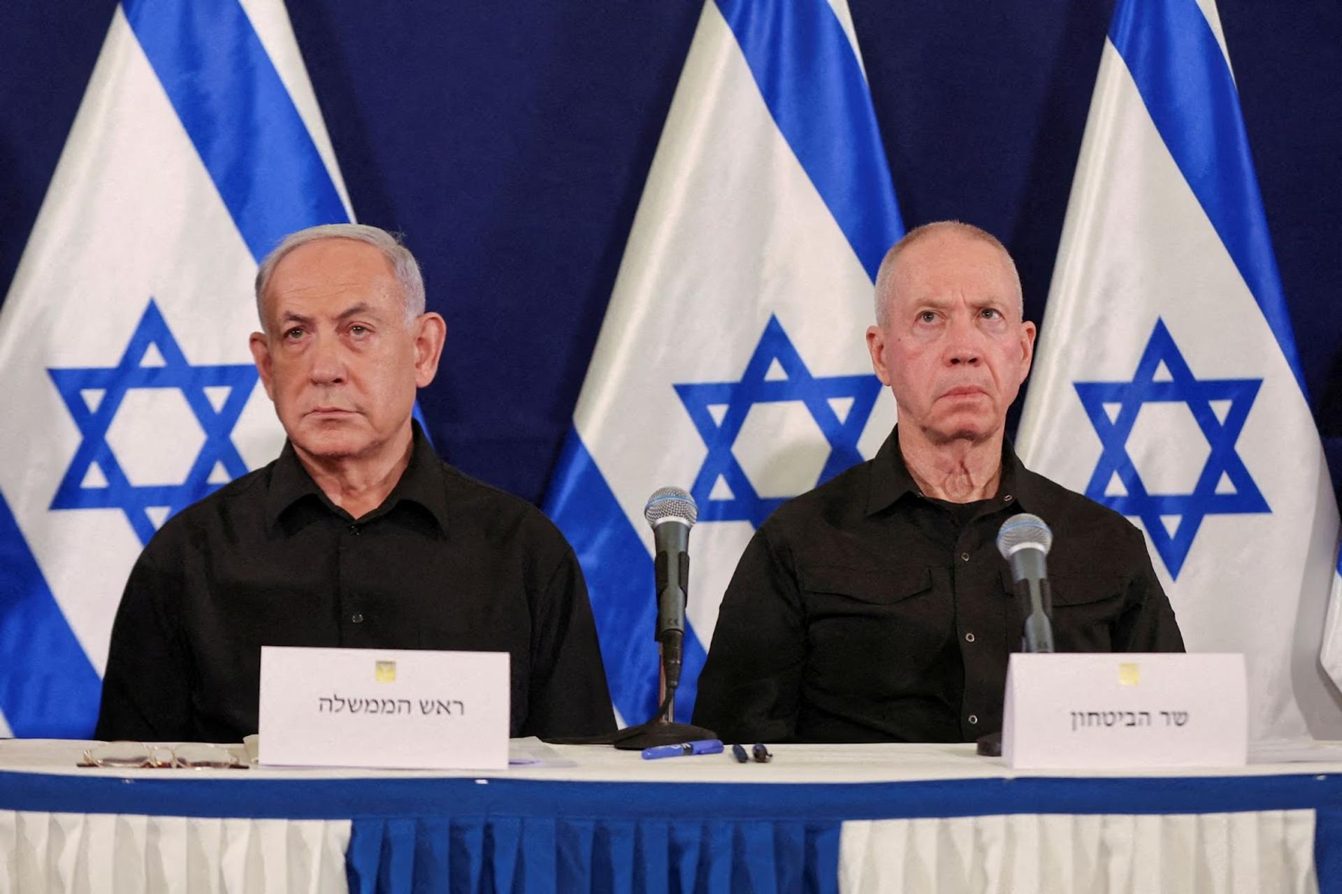 Israeli Prime Minister Benjamin Netanyahu and Defense Minister Yoav Gallant