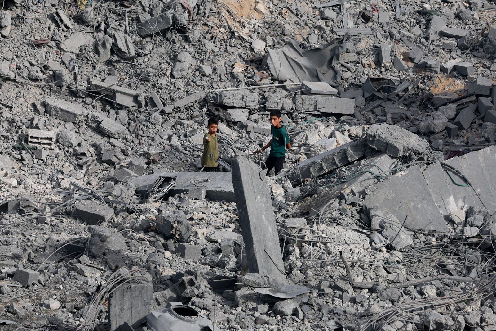 A view of the devastation in Gaza