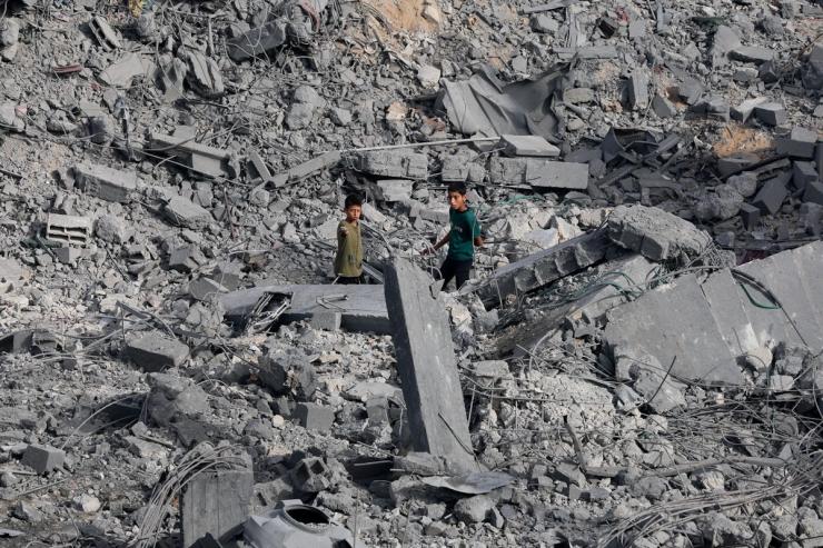 A view of the devastation in Gaza