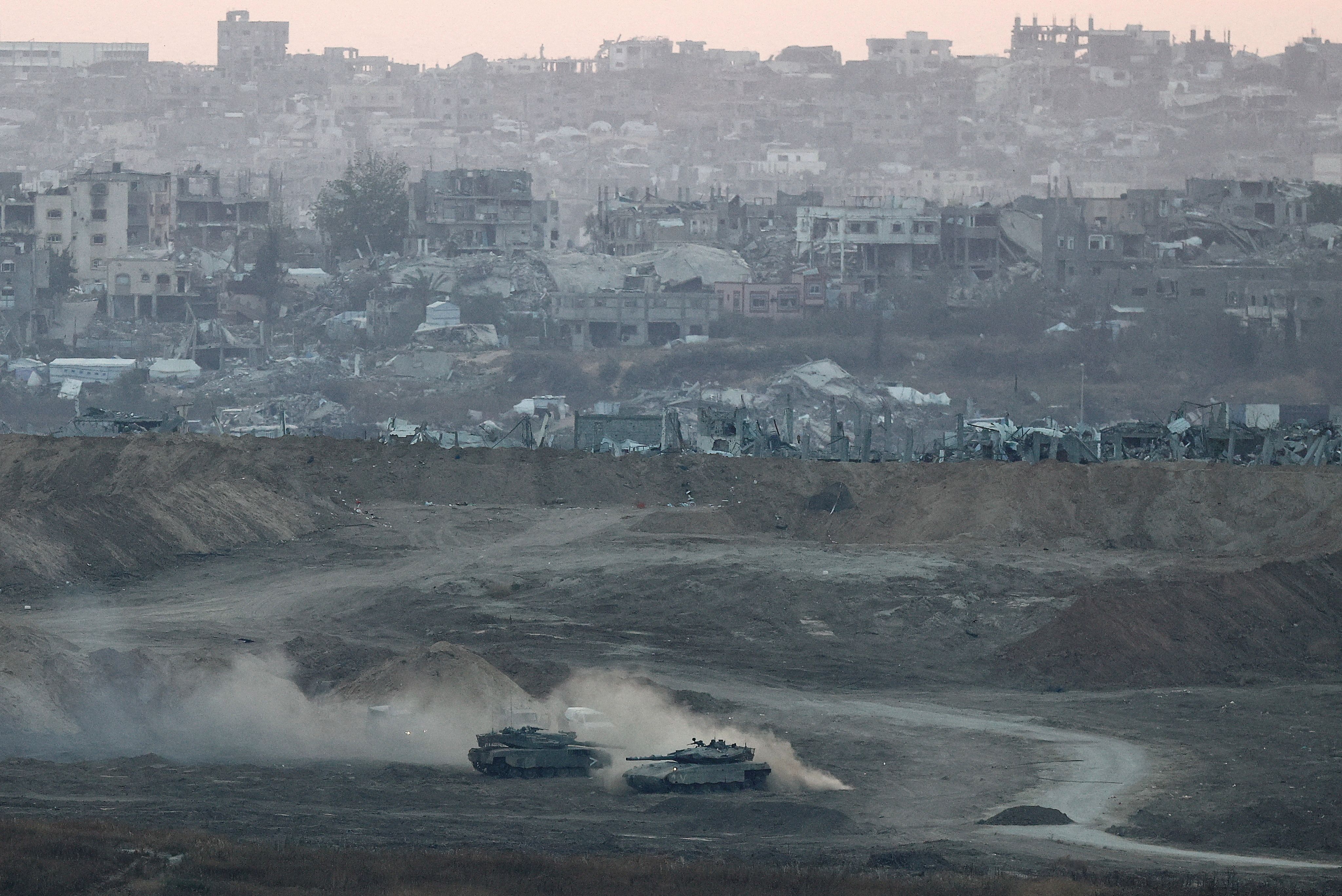 Israeli tanks operate in Gaza