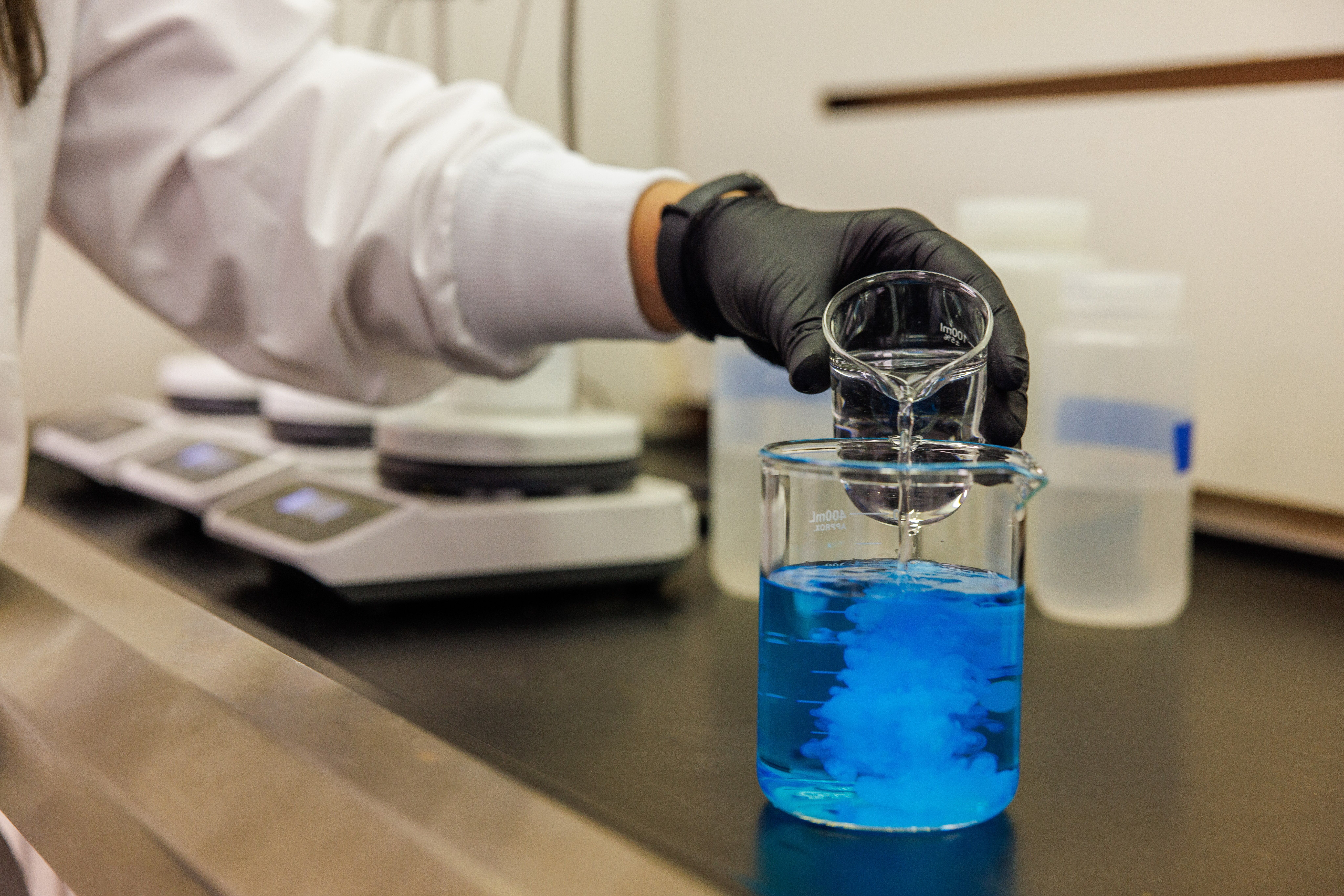 Orbital’s lab team synthesizing AI-designed materials in Princeton, NJ, where Orbital synthesizes and tests new materials and designs and builds pilots of the climate technologies.