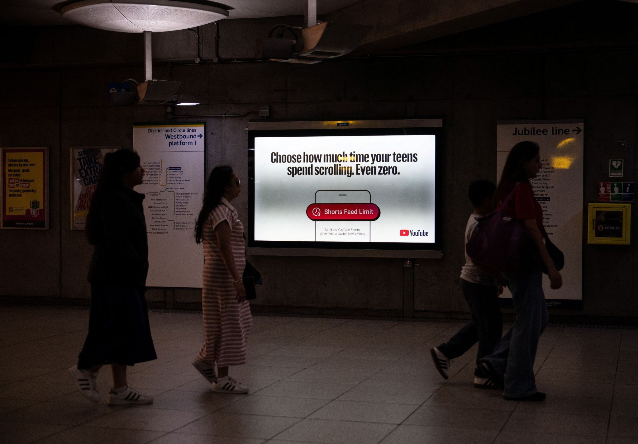 A YouTube advertisement in London