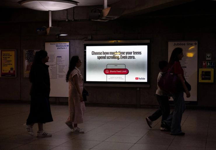 A YouTube advertisement in London
