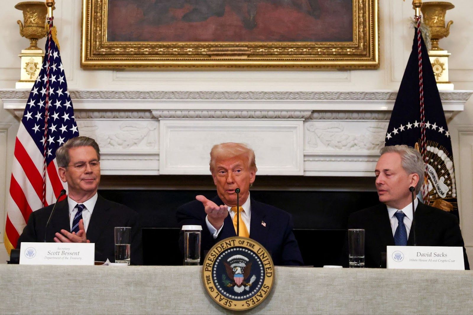 Scott Bessent and Donald Trump