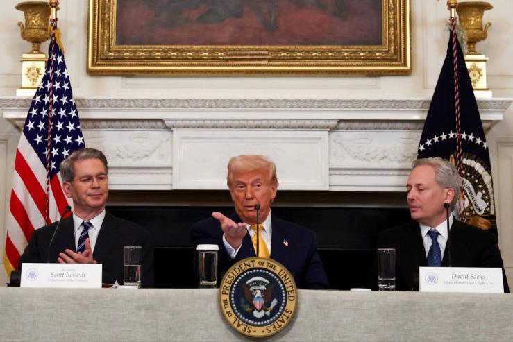 Scott Bessent and Donald Trump