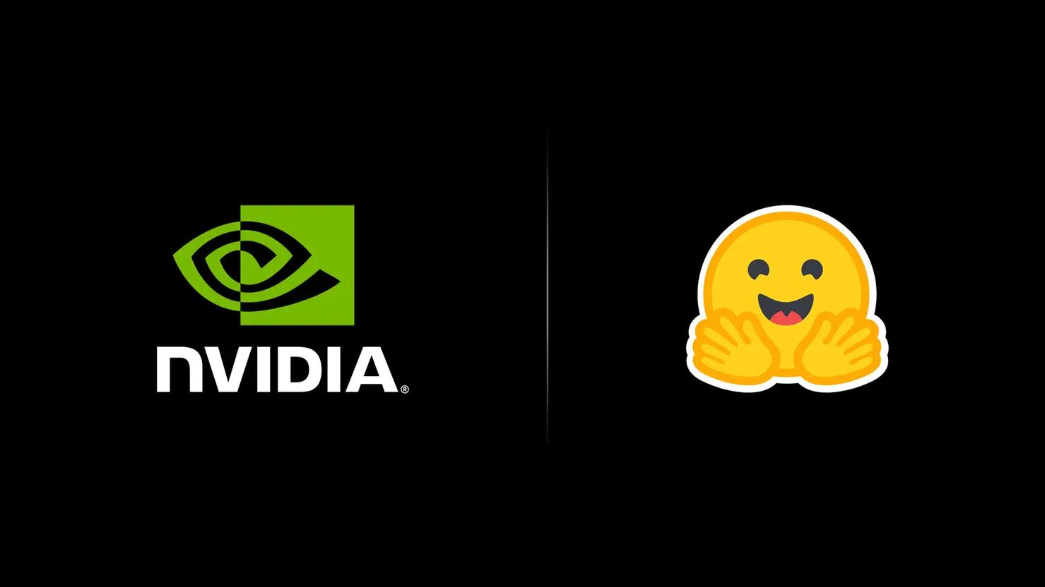 Nvidia and Hugging Face logos