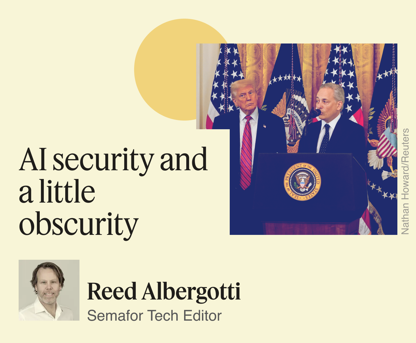 AI security and a little obscurity, Reed Albergotti