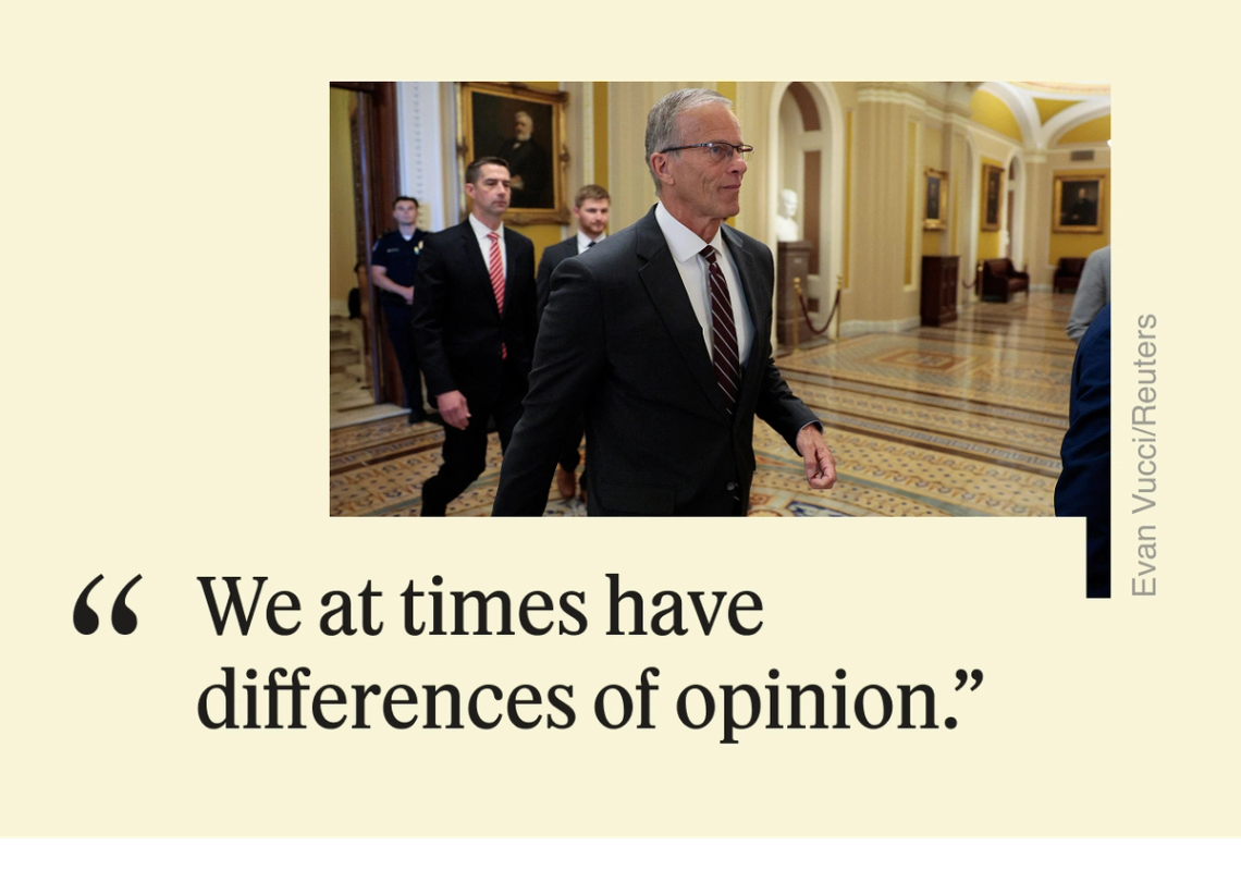“We at times have differences of opinion.”