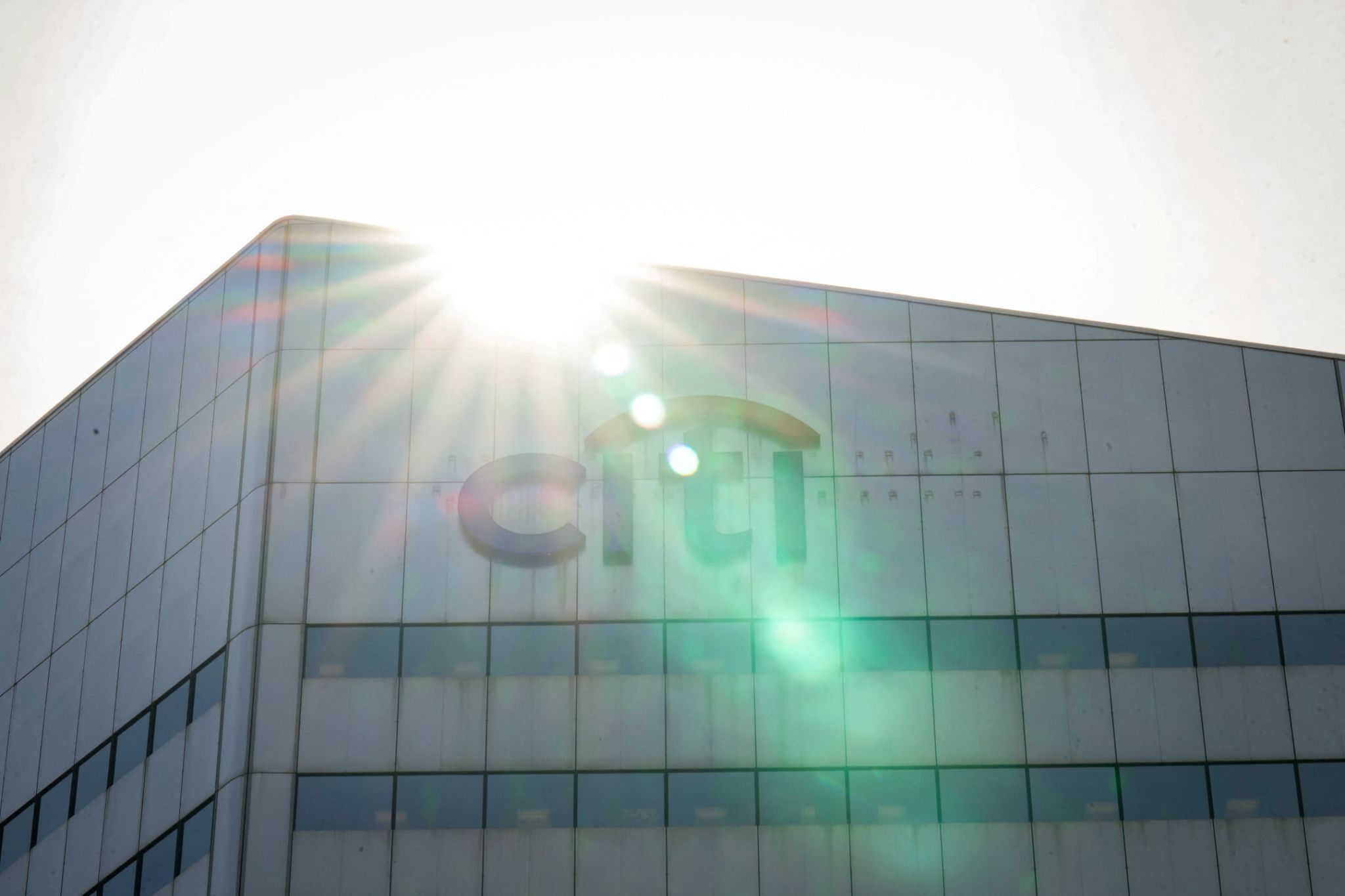 Citibank’s logo adorns the facade of its office in downtown Toronto. 