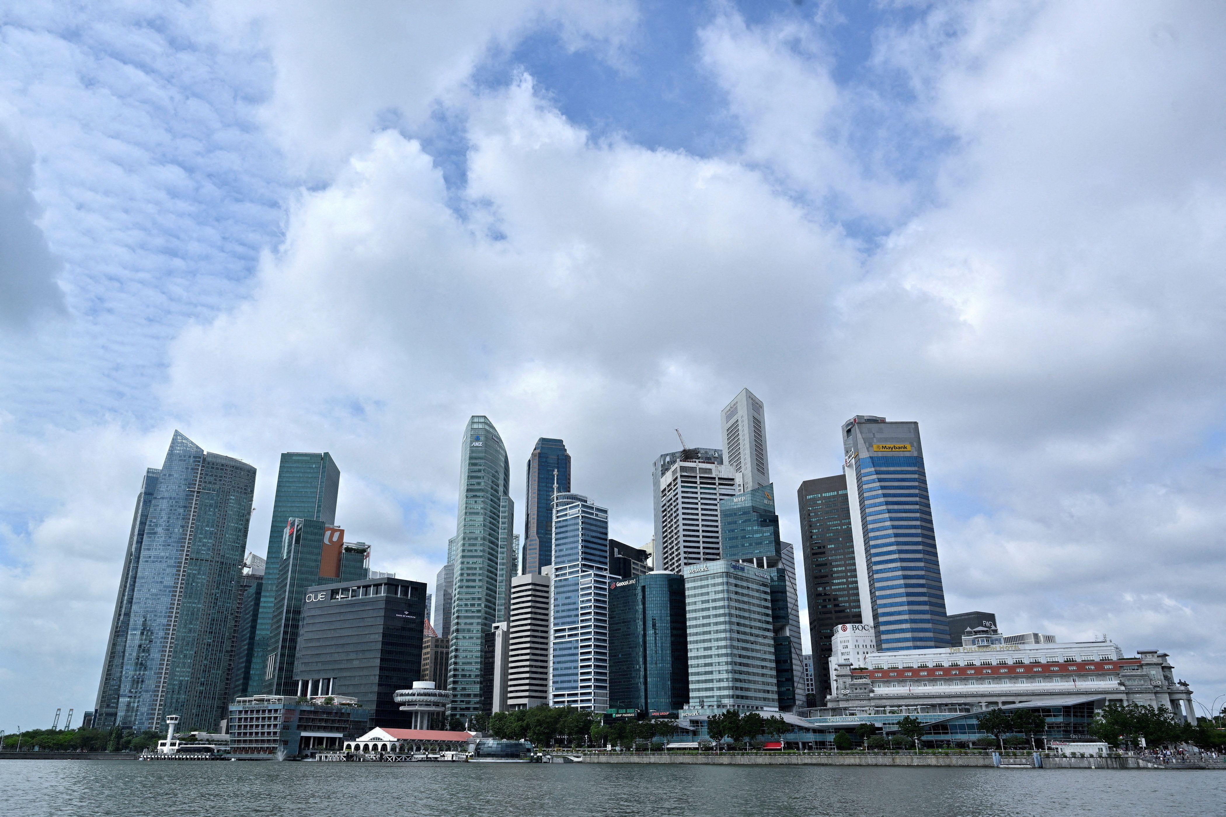 The Singapore skyline.