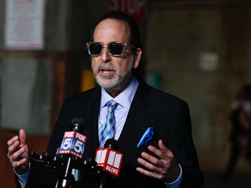 Attorney Drew Findling speaks to reporters on Oct. 26, 2022.