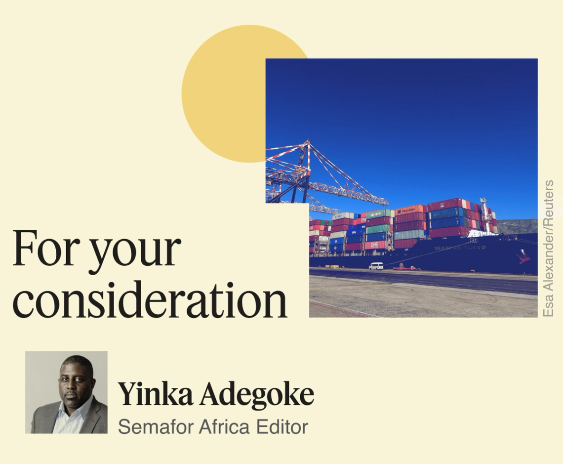 For your consideration, Yinka Adegoke.
