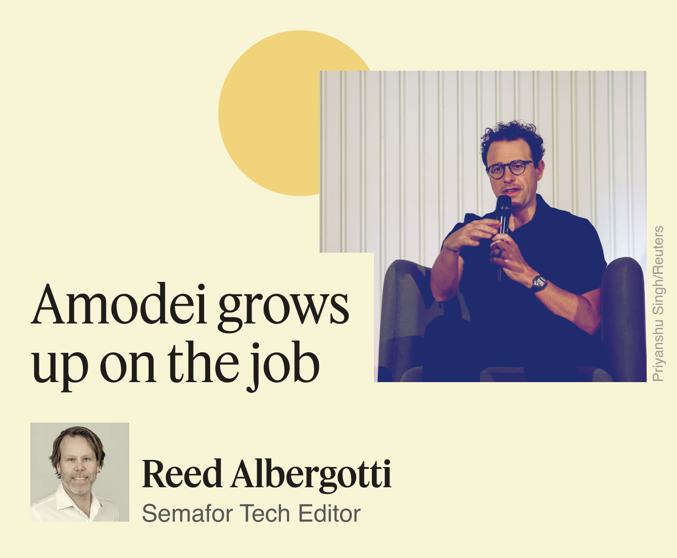 Amodei grows up on the job.